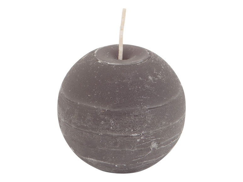 Boutique Kerze Kugel Schiefer 8 cm