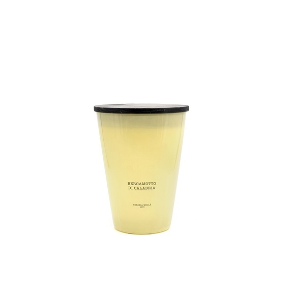 Cereria Molla - XXL Kerze im Glas mit Pflanzlichem Wachs & 4 Dochten 3kg Bergamotto di Calabria - 6000 g