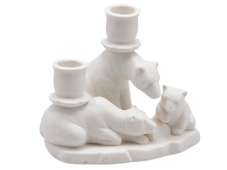 Eisbärenfamilie Weiss H: 12 cm