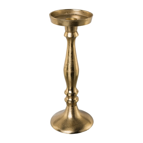 Kerzenleuchter Aluminium Gold H: 25 cm