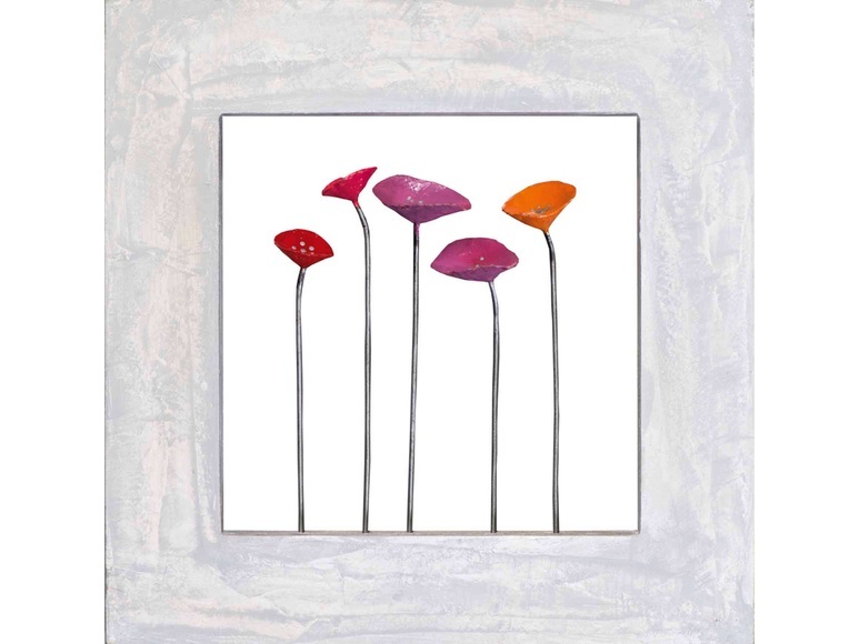 Schubiger Bild Kleine Bunte Blumen Aus Metall
