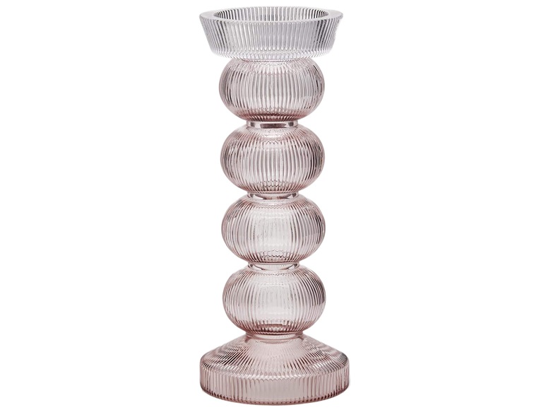 Kerzenständer Glas Mauve H: 36 cm