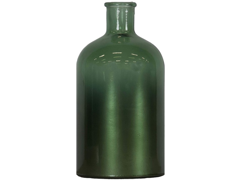 Glas Metallgrün H: 22 cm