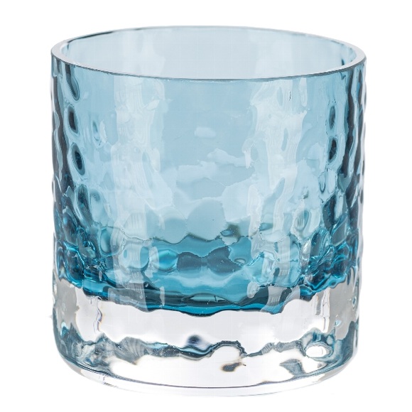 Teelicht Blau H: 7 cm