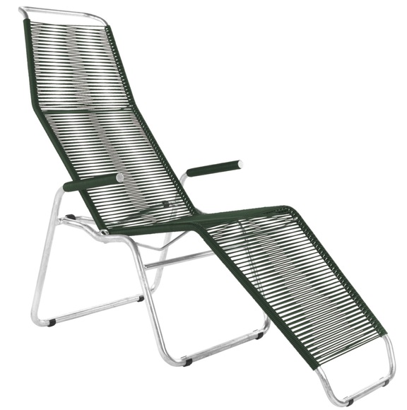 Schaffner - Gartenliege BRISSAGO - Kunststoff - Tannengrün - 64/184/118 cm