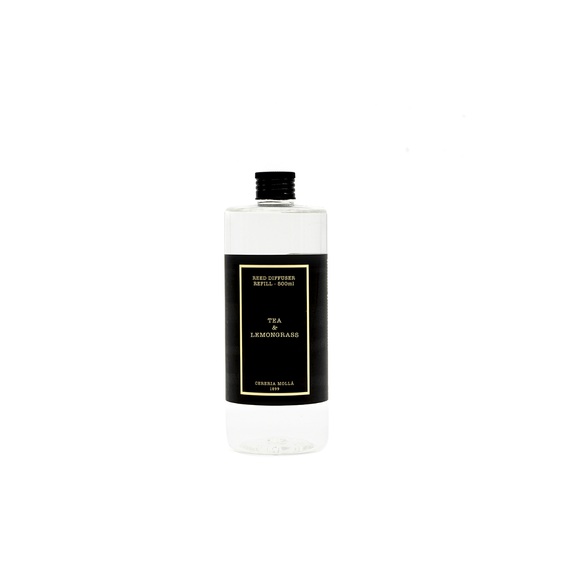 Cereria Molla - Premium Nachfüllflakon für Parfümspender 500 ml Tea & Lemongrass - 500gr