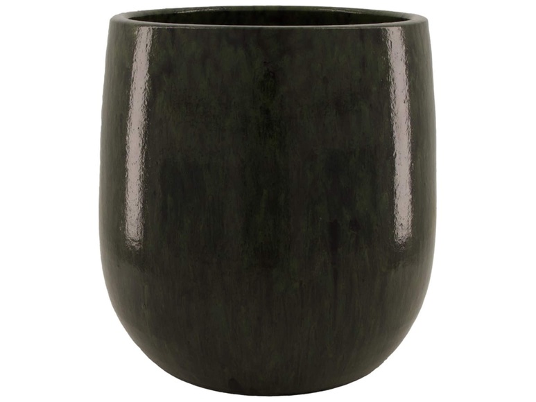 Keramik Schwarz Grün D: 28 cm