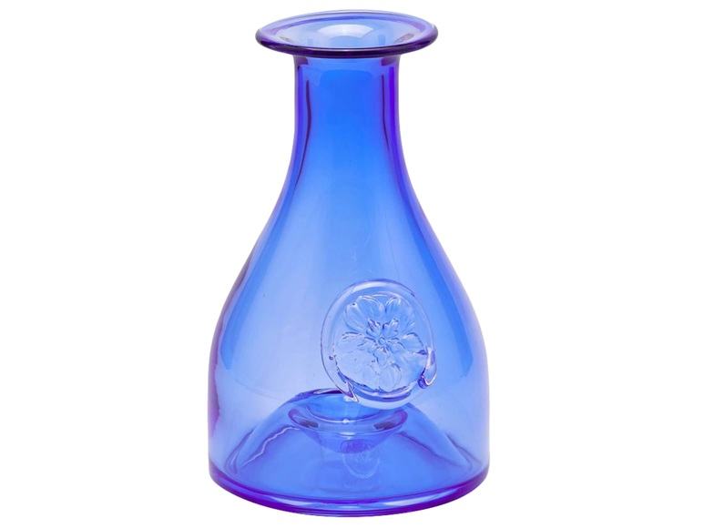 Flaschenvase mit Wappen Blau H: 25 cm