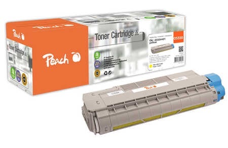 Peach Tonermodul gelb kompatibel zu OKI 43324421