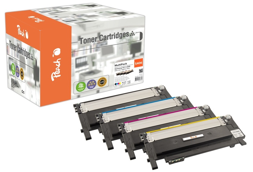 Peach Spar Pack Tonermodule kompatibel zu Samsung CLT-406S-series