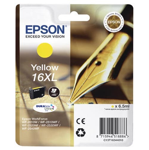 Original Tintenpatrone XL gelb Epson No. 16XL y, T16344