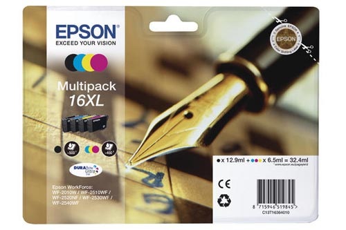 Original Multipack Tinte XL BKCMY Epson No. 16XL, T16364