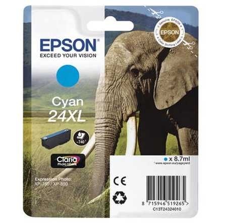 Original Tintenpatrone XL cyan Epson No. 24XL c, T2432