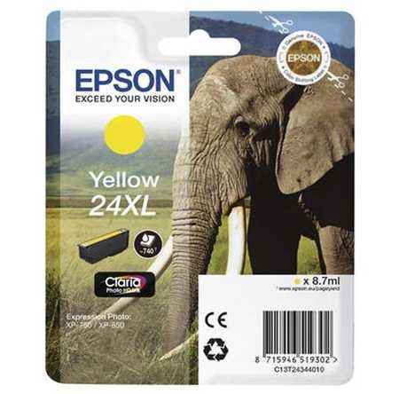 Original Tintenpatrone XL gelb Epson No. 24XL y, T2434