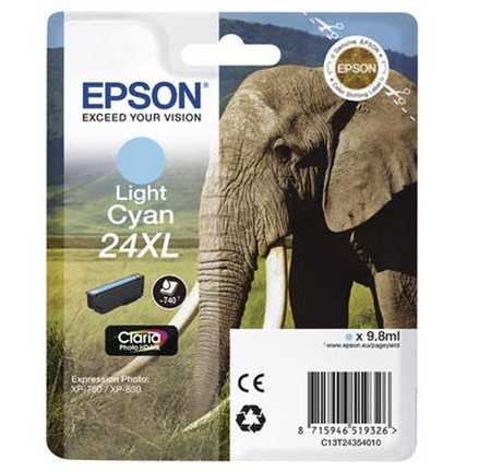 Original Tintenpatrone XL light cyan Epson No. 24XL lc, T2435