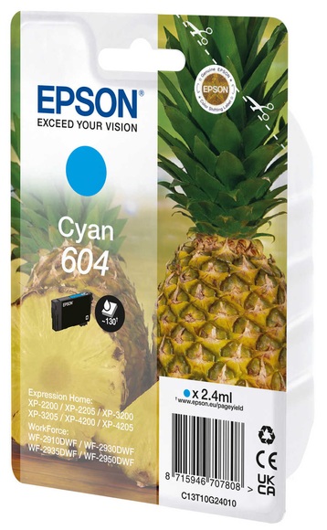 Epson Tintenpatrone, blau, 604, T10G24010, (130 Seiten)