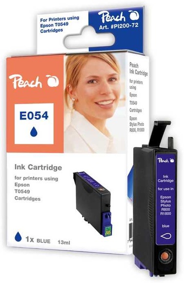Peach Tintenpatrone blau kompatibel zu Epson T0549
