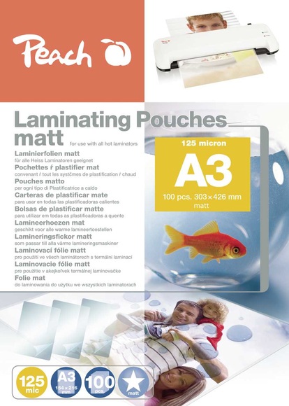 Peach Laminierfolien A3, 125 mic, matt, S-PP525-15, 100 Stk.