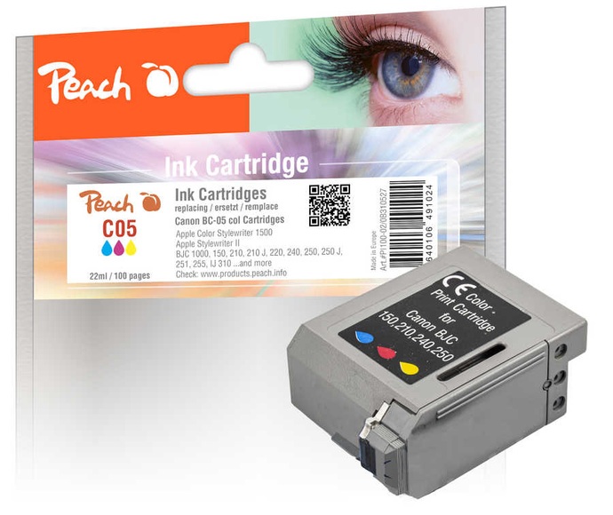 Peach Druckkopf color kompatibel zu Canon, Apple BC-05 c