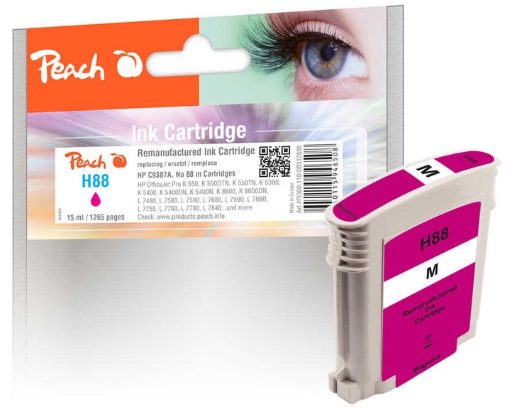 Peach Tintenpatrone magenta kompatibel zu HP No. 88, C9387AE