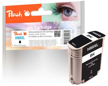 Peach Tintenpatrone schwarz kompatibel zu HP No. 88XL, C9396AE