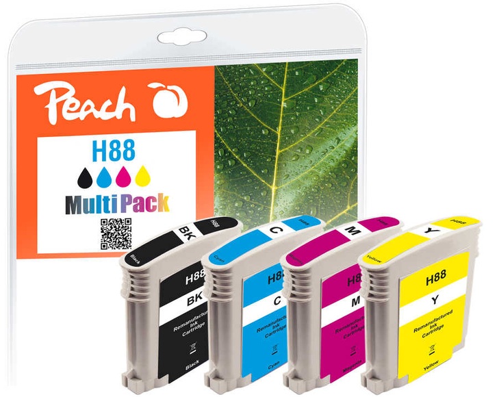 Peach Spar Pack Tintenpatronen kompatibel zu HP No. 88
