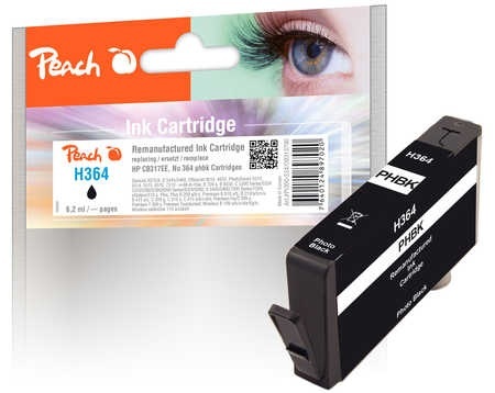 Peach Tintenpatrone foto schwarz kompatibel zu HP No. 364, CB317EE