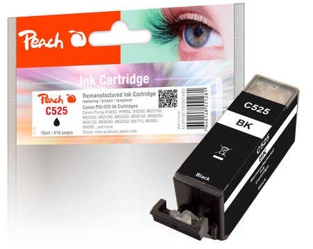 Peach Tintenpatrone schwarz kompatibel zu Canon PGI-525