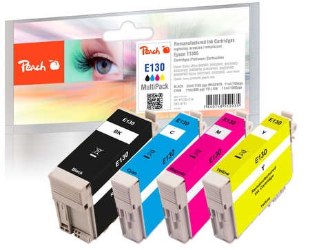 Peach Spar Pack Tintenpatronen kompatibel zu Epson T1305 (T1301, 1302, 1303, 1304)