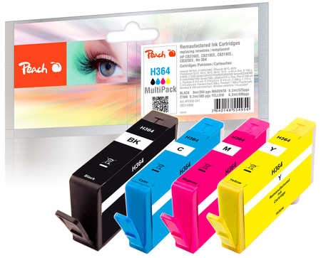 Peach Spar Pack Tintenpatronen kompatibel zu HP No. 364, N9J73AE