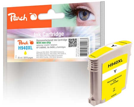 Peach Tintenpatrone gelb HC kompatibel zu HP No. 940XL, C4909AE
