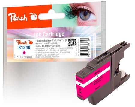 Peach Tintenpatrone magenta kompatibel zu Brother LC-1240 m