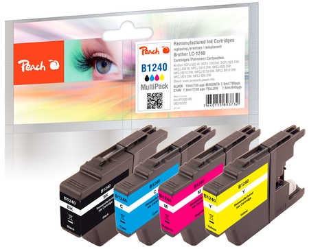 Peach Spar Pack Tintenpatronen kompatibel zu Brother LC-1240