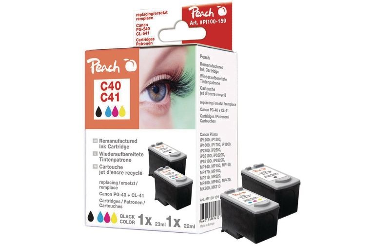 Peach Spar Pack Tintenpatronen kompatibel zu Canon 0615B043