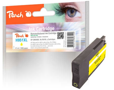 Peach Tintenpatrone gelb HC kompatibel zu HP No. 951XL, CN048AE