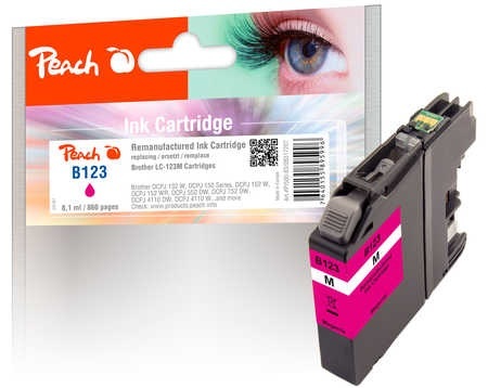 Peach Tintenpatrone magenta kompatibel zu Brother LC-123