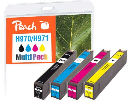Peach Spar Pack Tintenpatronen kompatibel zu HP No. 970, No. 971