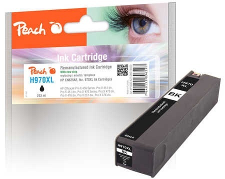 Peach Tintenpatrone schwarz HC kompatibel zu HP No. 970XL, CN625AE