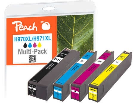Peach Spar Pack Tintenpatronen kompatibel zu HP No. 970XL, No. 971XL