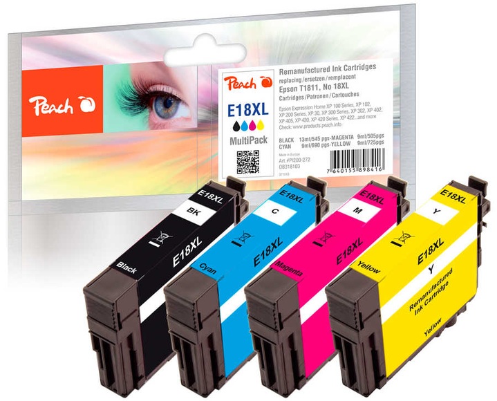 Peach Patrone Epson T1816 MultiPack Retail Comp.