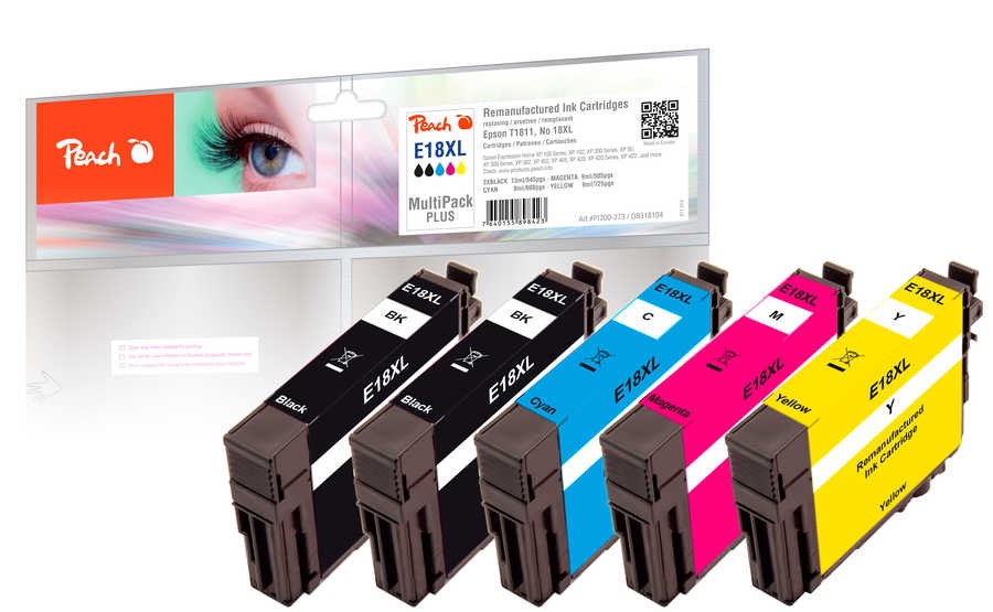 Peach Patrone Epson T1816 MultiPackPlus Retail Comp.
