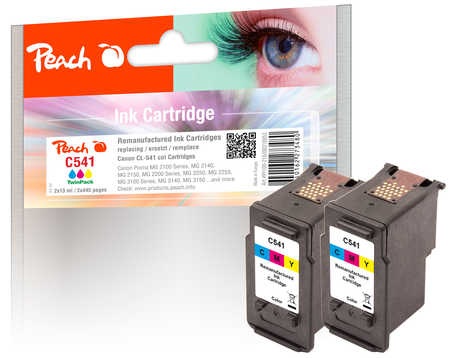 Peach Doppelpack Druckköpfe color kompatibel zu Canon CL-541