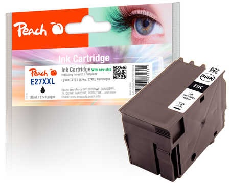 Peach Tintenpatrone schwarz kompatibel zu Epson No. 27XXL, T2791