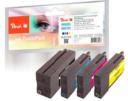 Peach Spar Pack Tintenpatronen kompatibel zu HP No. 950XL, No. 951XL