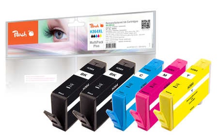 Peach Spar Pack Plus Tintenpatronen kompatibel zu HP No. 364