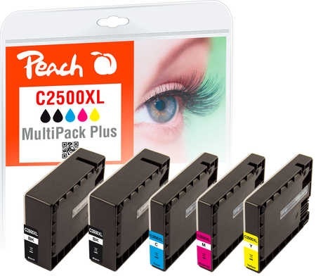 Peach Spar Pack Plus Tintenpatronen kompatibel zu Canon PGI-2500XL