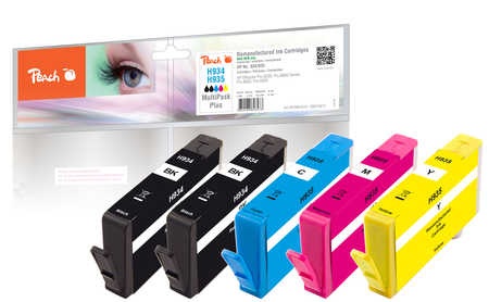 Peach Spar Pack Plus Tintenpatronen kompatibel zu HP No. 934, No. 935