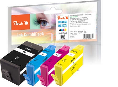 Peach Spar Pack Tintenpatronen kompatibel zu HP No. 934XL, No. 935XL