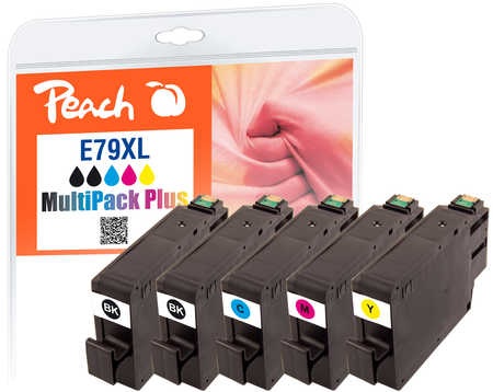 Peach Spar Pack Plus Tintenpatronen HY kompatibel zu Epson No. 79XL, T7905