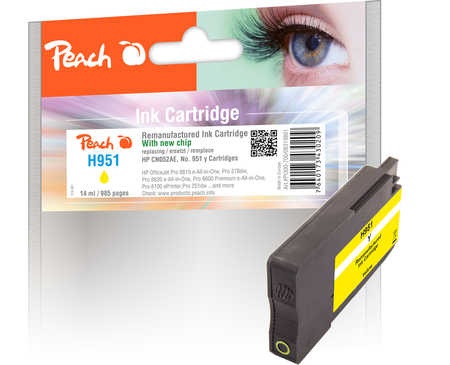 Peach Tintenpatrone gelb kompatibel zu HP No. 951, CN052AE